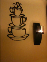 3D koffie cups creative muurtattoo verwijderbare vinyl muursticker diy home decor art keuken behang SM6