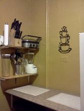 3D koffie cups creative muurtattoo verwijderbare vinyl muursticker diy home decor art keuken behang SM6