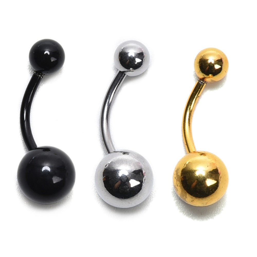 3Pc3 Colors Piercing Navel medical Stainless Steel Ball Belly Button Rings Body Jewelry  SM6