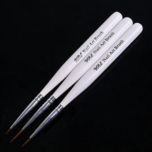 3Pcs Nail Art Brush Acrylic UV Gel Nail False Tips Builder Brush Pen SM6