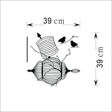 3d Birds cage & tree branch creative modern pvc wall sticker removable waterproofing home wall living room ZY8231 home decor SM6