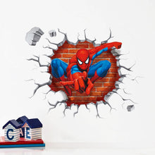 3d Cartoon Spiderman wall stickers for kids rooms home decor Kids Nursery Wall Decals Home decoration Boy room gift Wallpaper SM6