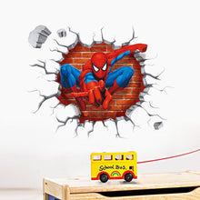 3d Cartoon Spiderman wall stickers for kids rooms home decor Kids Nursery Wall Decals Home decoration Boy room gift Wallpaper SM6