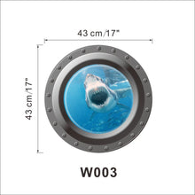 3d Ocean View window Submarine Wall Sticker Decals Porthole Graphics Sea Portal Peel stick Sea Cruise Wall Art kids Room Decor SM6