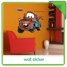 3d cartoon Pixar Cars Mater wall stickers for kids room all roads lead to Rome appointment stickers home wall decor 86cm * 65cm SM6