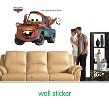 3d cartoon Pixar Cars Mater wall stickers for kids room all roads lead to Rome appointment stickers home wall decor 86cm * 65cm SM6