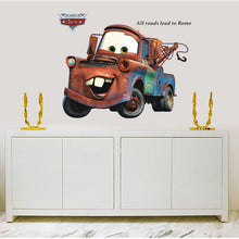 3d cartoon Pixar Cars Mater wall stickers for kids room all roads lead to Rome appointment stickers home wall decor 86cm * 65cm SM6