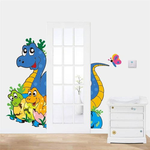 3d dinosaurs wall stickers room decorations cd006. diy adesivos de paredes home decals animal mural art print cartoon poster SM6