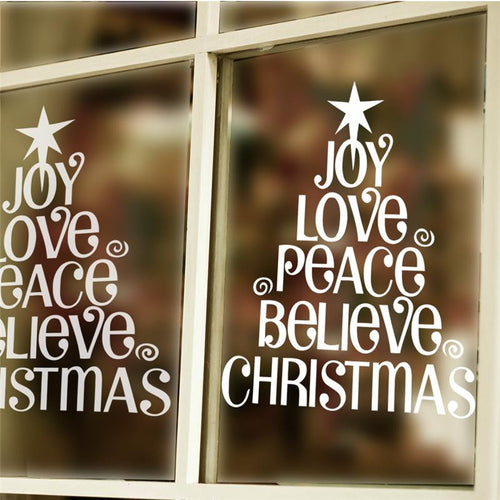3d merry christmas tree wall stickers room covers decor 039. diy vinyl gift home decals festival mual art poster 3.5 SM6