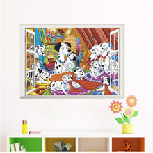 3d window view cartoon movie The Secret Life of Pets Dalmatian dog butterfly flower home decal wall sticker store nursery mural SM6