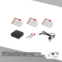 3pcs 37V 1200mah Lipo Batteries 2 in 1 Battery Charger for Syma X5HC X5HW RC Quadcopter SM6