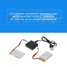 3pcs 37V 1200mah Lipo Batteries 2 in 1 Battery Charger for Syma X5HC X5HW RC Quadcopter SM6