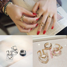 3pc Gold Sliver Arrow Shape Knuckle Rings Set punk cuff finger ring set gift for women girl SM6