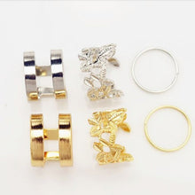 3pcs  lot Punk Metal Gold Silver Leaf Rings For Women Hollow Out Leave B  Midi Finger Knuckle Ring Set SM6
