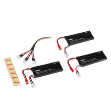 3psc H502S-001 74V 15C 610mAh Lipo Battery with 3 in 1 Charge Cable for Hubsan X4 H502S H502E RC Quadcopter SM6