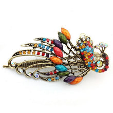 4 7x2 3 inch Lovely Peacock Hair Clip Women Hair Clips Blue Hairpin Vintage Rhinestone Jewelry SM6