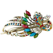 4 7x2 3 inch Lovely Peacock Hair Clip Women Hair Clips Blue Hairpin Vintage Rhinestone Jewelry SM6