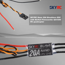 4 Pcs SKYRC Drone Engine Parts Nano 20A Brushless ESC Electronic Speed Controller with BLHeli Firmware for QAV250 300 Quadcopter SM6