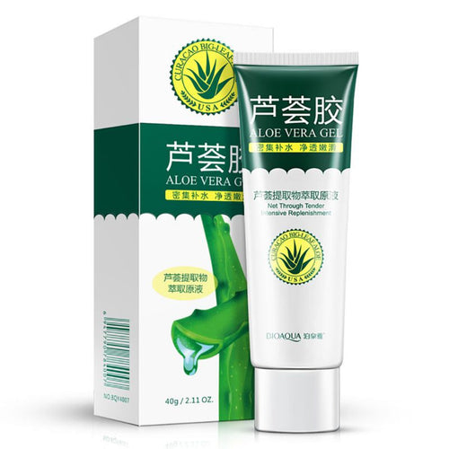 40ml Pure Aloe Vera Gel Moisturizing Remove Acne Nourish Cream Face Skin Care Hyaluronic Acid Anti Winkle Whitening SM6