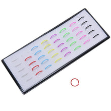 40pcs box Neon Color Surgical Stainless Steel Fake Piercing Hoop Nose Ring SM6
