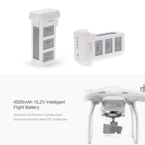4500mAh 152V 4S Intelligent Flight Lipo Battery for DJI Phantom 3 Professional Advanced Standard Version RC Quadcopter SM6