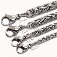 45cm man chain Black Stainless Steel Necklace 3 4 5 6MM Box Link Chain Men Necklaces Never Fade SM6