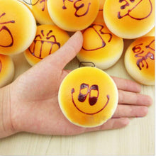 4CM Cute Smiley Face Bread Squishy Key Ring Charm Mobile Phone Strap Phone Charm Bag Pendant SM6