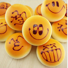 4CM Cute Smiley Face Bread Squishy Key Ring Charm Mobile Phone Strap Phone Charm Bag Pendant SM6