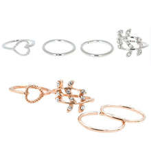 4pcs Cute Urban Crystal Plain Above Knuckle Wedding Party Ring Band Midi Ring Gold Silver Bague Femme SM6