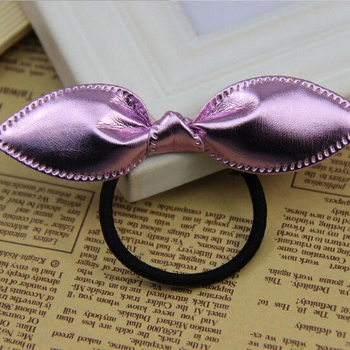 4pcs Cute Single Sequin Rabbit Ears Rubber Band Baby Girl Hair Accessories Bands Hair Elastic Accessories Girl Women #3546 SM6