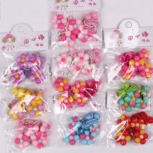 4pcs baby children cute cartoon hair rope multi-color Kids Flower Headdress Mix Hair Clips Hair Ropes SM6