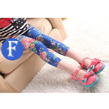 5-12Years Baby Kids Stretch Skinny Leggings Pants Printed Floral Girls Trousers  SM6