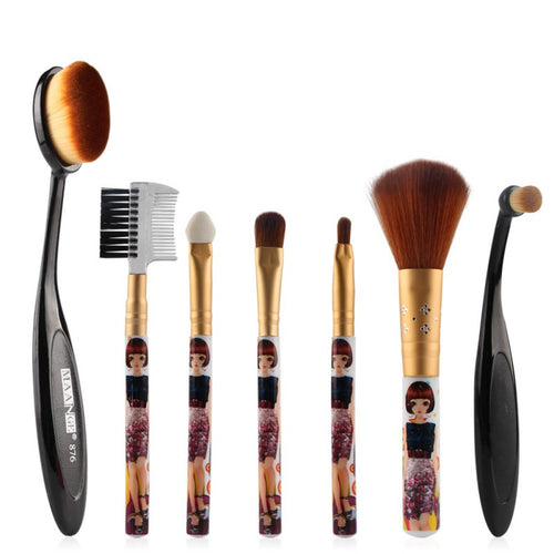 5/7pcsakeup Brushes Sets Pro Eyeshadow Powder Lip Blush Cosmetic Brush Beauty Tools  SM6