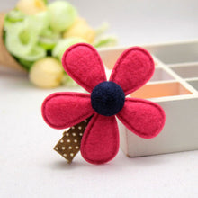 5 Colors children hairpins Girl Hairclip Mini Cloth Flower hair clip S DIY baby girl hair accessories SM6
