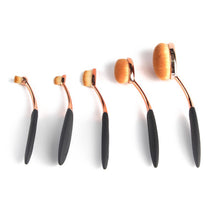 5 Pieces/set Cosmetic Oval Makeup Brushes Set Blush Powder Foundation Beauty Eyeshadow Toothbrush Kit Tool SM6