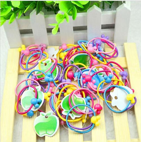50Pcs Cartoon Animal Shape Elastic Hair B s Baby Mini Rubber B  Hair Rope Ponytail Holder for Kids Girl SM6