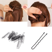 50pcs Beauty Hair Pins Thin U Shape Hair Bobby Pin Black Metal Clips Health Hair Care Styling Tools SM6