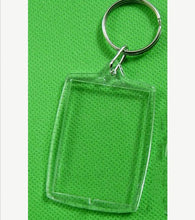 5PCS Picture Frame Key Ring Chain Transparent Blank Insert Photo Key Chain SM6