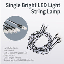 5Pcs Axial AX24255 Single Bright LED Kit Light String Lamp for Axial RC Racing Car SM6