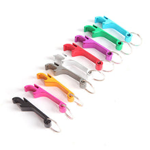 5Pcs 6cm Pocket Key Chain Beer Bottle Opener Claw Bar Small Beverage Keychain Ring R om Color SM6