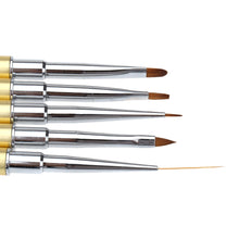 5Pcs Nail Brush Set Nail Art UV Gel Salon Pen Nail Art Design Pen Set Painting Dotting Brush Kit Tool SM6