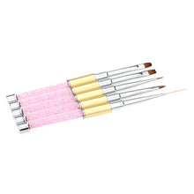 5Pcs Nail Brush Set Nail Art UV Gel Salon Pen Nail Art Design Pen Set Painting Dotting Brush Kit Tool SM6