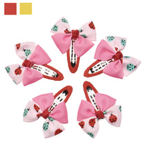 5pcs Children Bow Small Hairpin Baby Boutique Girl's Small Ladybug Patten Hairclips Children Hair Accessories #3546 SM6
