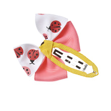 5pcs Children Bow Small Hairpin Baby Boutique Girl's Small Ladybug Patten Hairclips Children Hair Accessories #3546 SM6