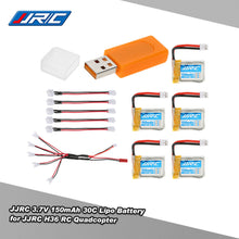 5pcs Original JJRC 37V 150mAh 30C Lipo Batteries USB Charger 5 in 1 Charging Cable for JJRC H36 RC Quadcopter SM6