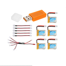 5pcs Original JJRC 37V 150mAh 30C Lipo Batteries USB Charger 5 in 1 Charging Cable for JJRC H36 RC Quadcopter SM6