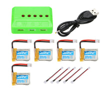 5pcs Original JJRC 37V 150mAh 30C Lipo Batteries with 5 in 1 Battery Charger for JJRC H36 RC Quadcopter SM6