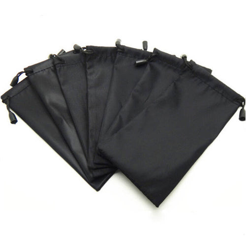 5pcs Special Fashion Black 17*8cm Microfiber Bags Glasses Bag For Sunglasses Mobile Phone Digital ChargerSM6