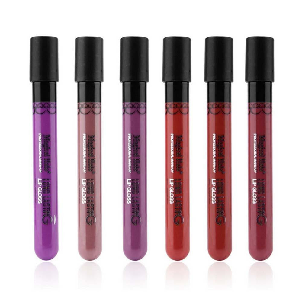 6 Color/Set Women Waterproof Lip Stick Beauty Makeup Velvet Matte Colors Lip Pencil Lip Gloss Kids Products SM6