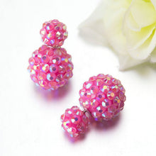6 Color Stylish Flower Ball Earrings Double Side Crystal Earrings Big Beads Earrings Women's Jewelry SM6